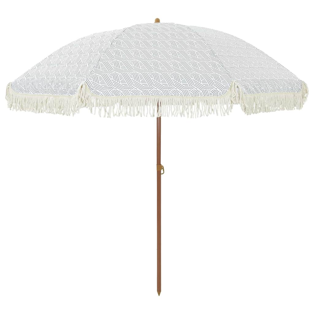 vidaXL Beach Parasol 205 x 205 x 210 cm Polyester and Steel Round 2
