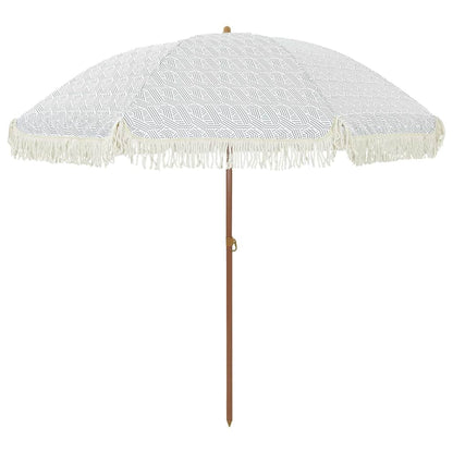 vidaXL Beach Parasol 205 x 205 x 210 cm Polyester and Steel Round 2