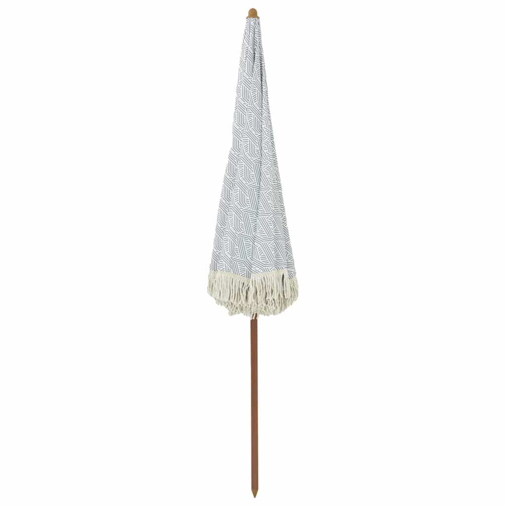 vidaXL Beach Parasol 205 x 205 x 210 cm Polyester and Steel Round 4
