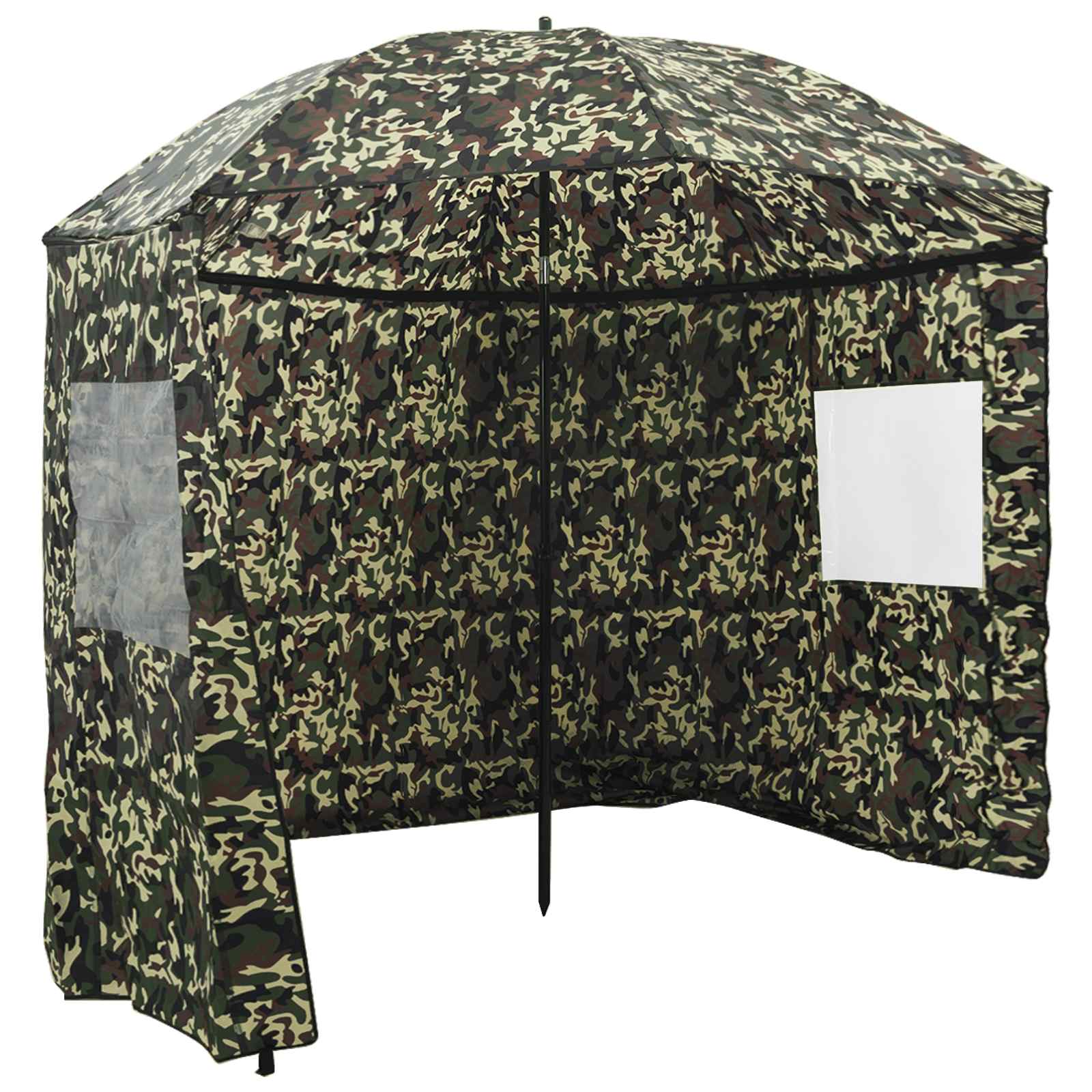 vidaXL Fishing Umbrella 228 x 204 cm Oxford Polyester Camouflage 1