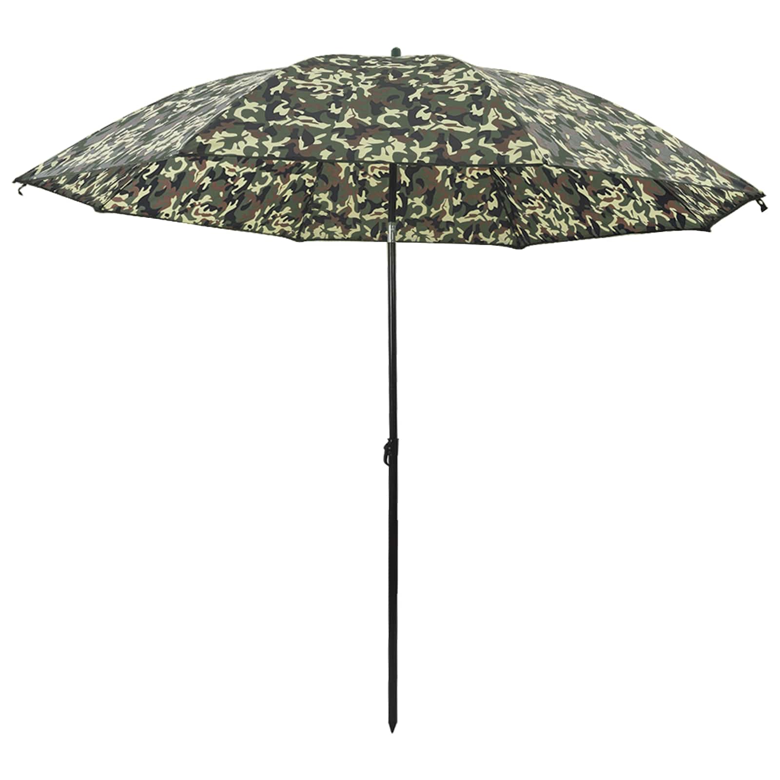 vidaXL Fishing Umbrella 228 x 204 cm Oxford Polyester Camouflage 2