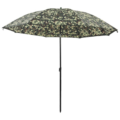 vidaXL Fishing Umbrella 228 x 204 cm Oxford Polyester Camouflage 2