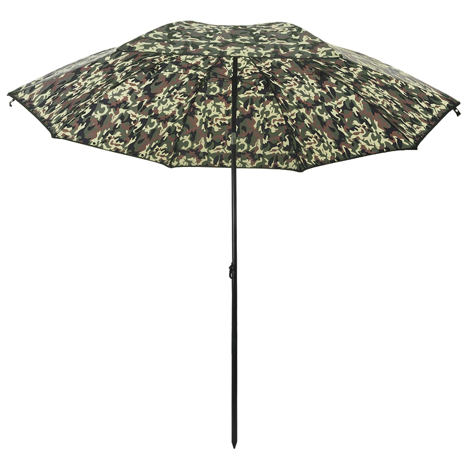vidaXL Fishing Umbrella 228 x 204 cm Oxford Polyester Camouflage 3