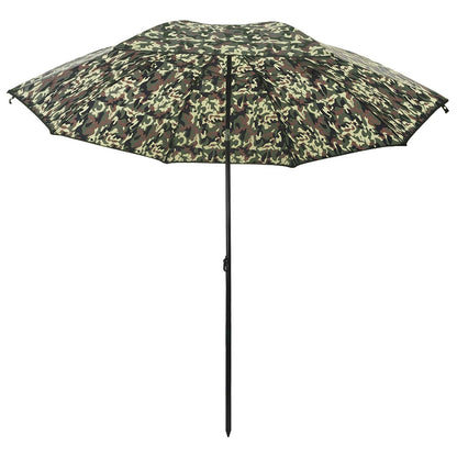 vidaXL Fishing Umbrella 228 x 204 cm Oxford Polyester Camouflage 3