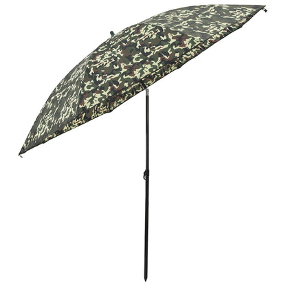 vidaXL Fishing Umbrella 228 x 204 cm Oxford Polyester Camouflage 4