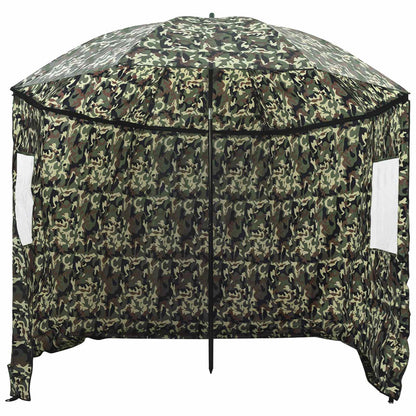 vidaXL Fishing Umbrella 228 x 204 cm Oxford Polyester Camouflage 6