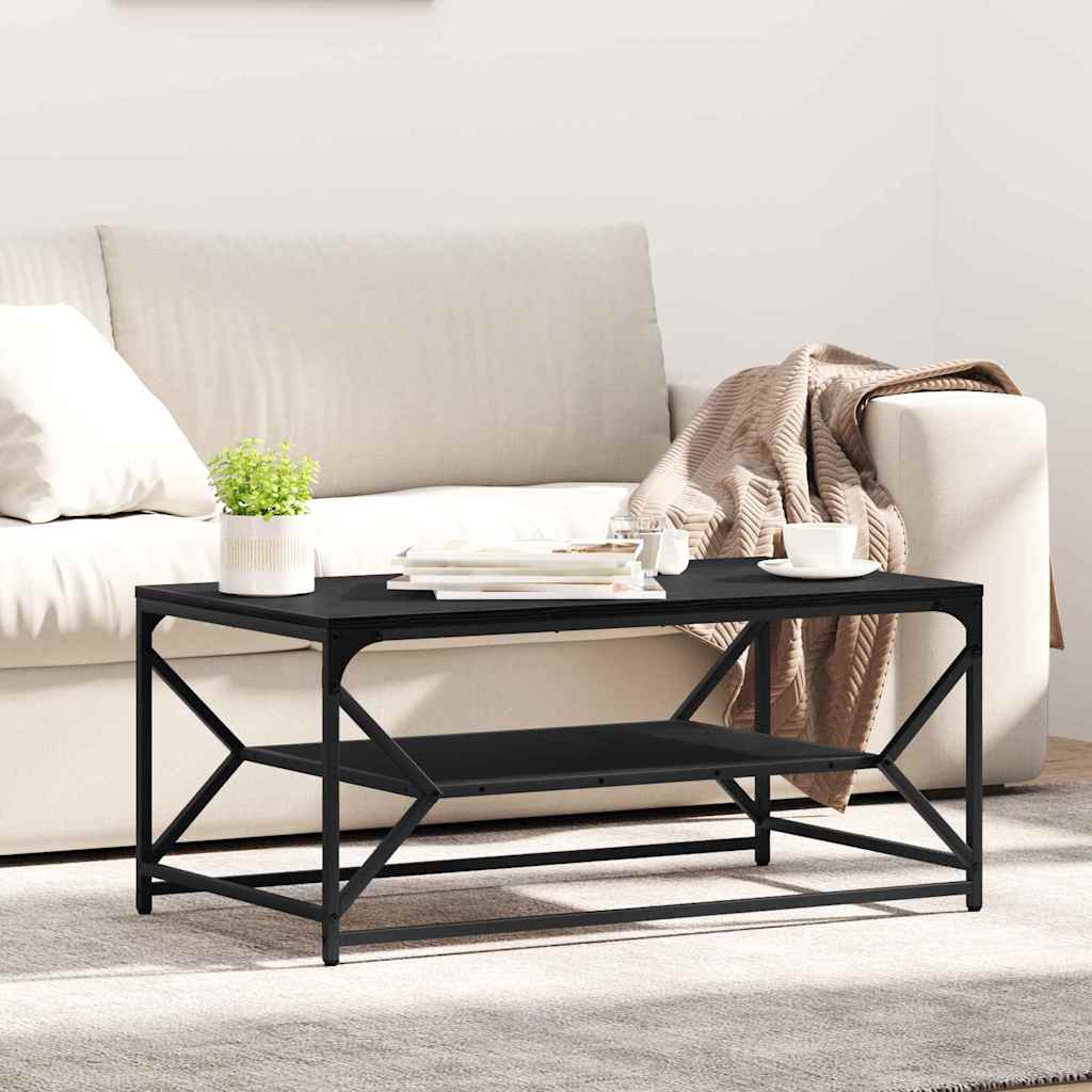 vidaXL Coffee Table Black Oak 90 x 50 x 40 cm 1
