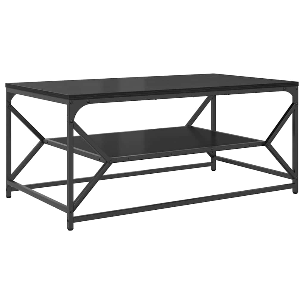 vidaXL Coffee Table Black Oak 90 x 50 x 40 cm 2