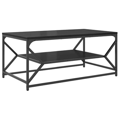 vidaXL Coffee Table Black Oak 90 x 50 x 40 cm 2