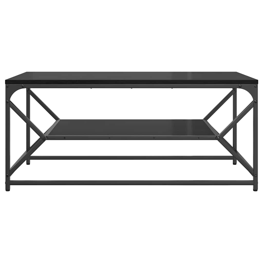 vidaXL Coffee Table Black Oak 90 x 50 x 40 cm 5