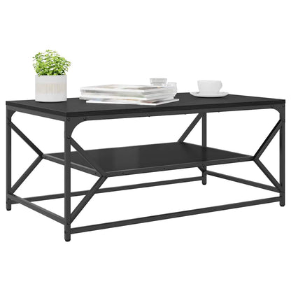 vidaXL Coffee Table Black Oak 90 x 50 x 40 cm 3