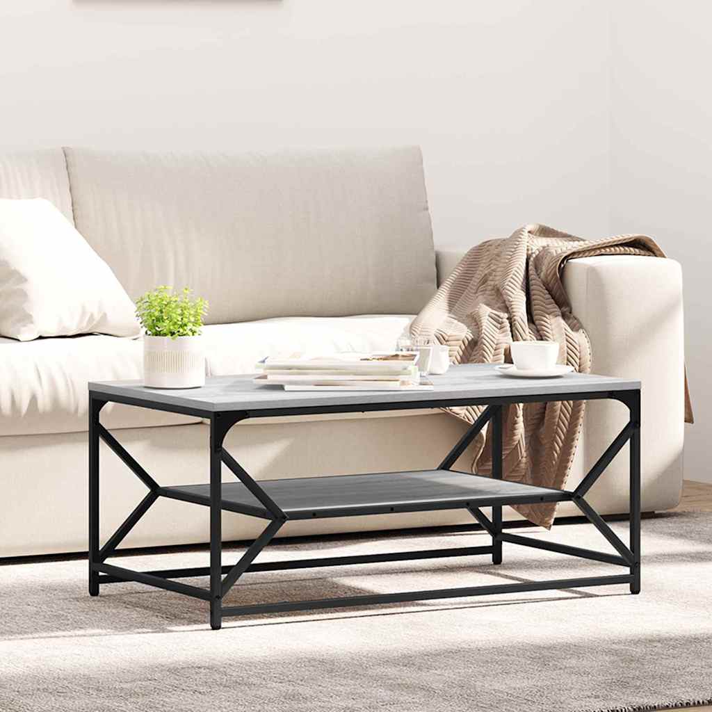 vidaXL Coffee Table Grey Sonoma 90 x 50 x 40 cm 1