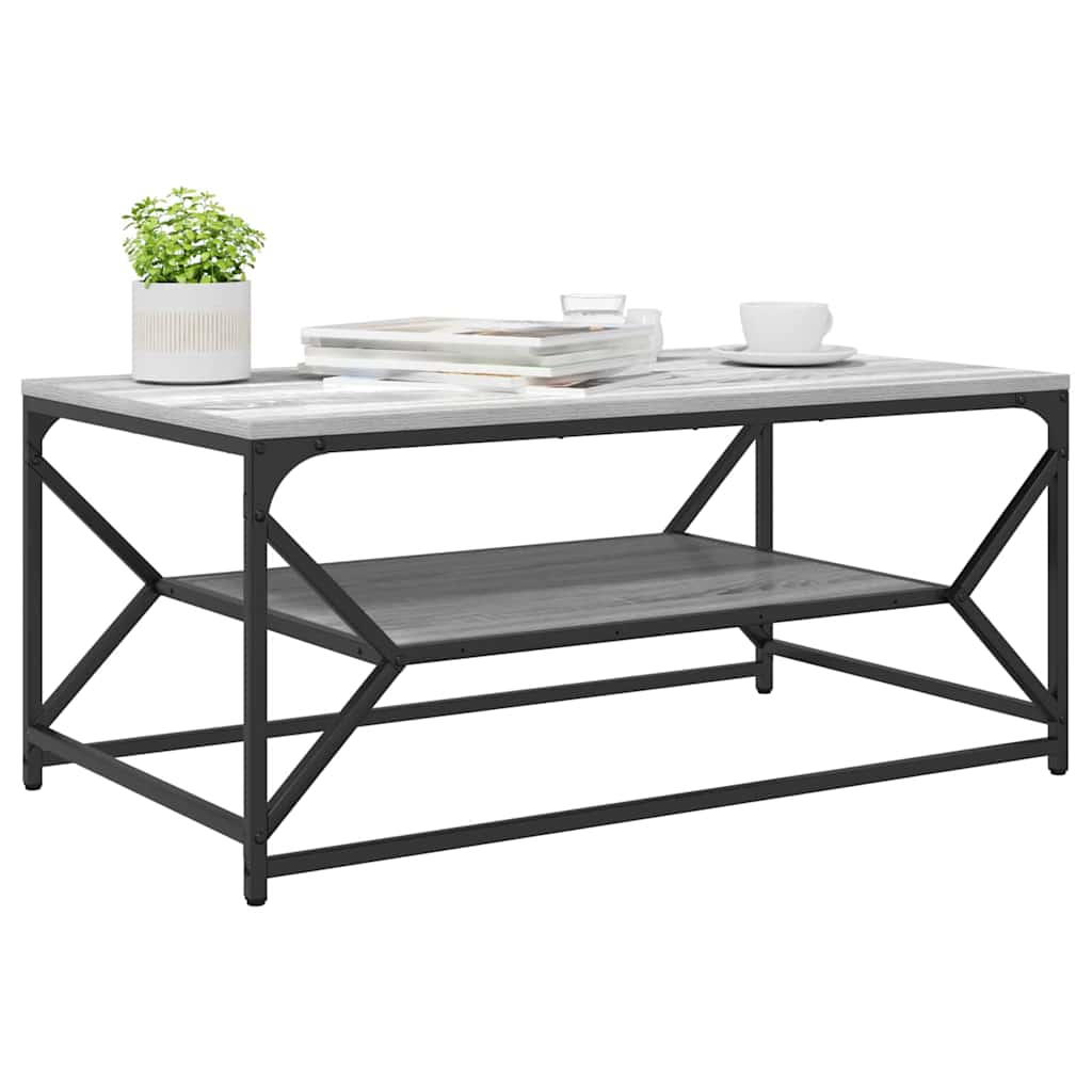 vidaXL Coffee Table Grey Sonoma 90 x 50 x 40 cm 3