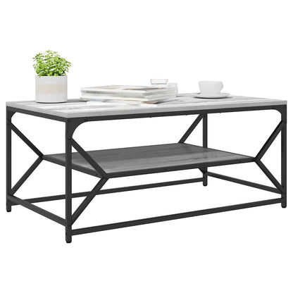 vidaXL Coffee Table Grey Sonoma 90 x 50 x 40 cm 3