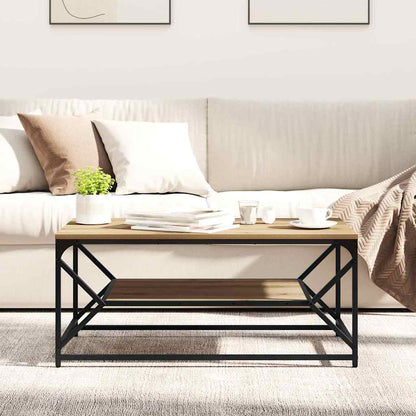 vidaXL Coffee Table Artisan Oak 90 x 50 x 40 cm 4