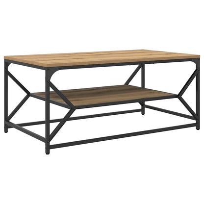 vidaXL Coffee Table Artisan Oak 90 x 50 x 40 cm 2