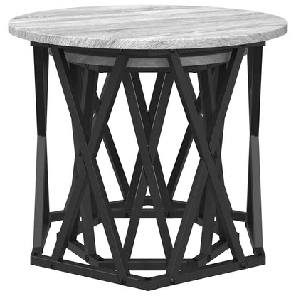 vidaXL Side Table 2 pcs Grey Sonoma 50 x 50 x 40 cm 5