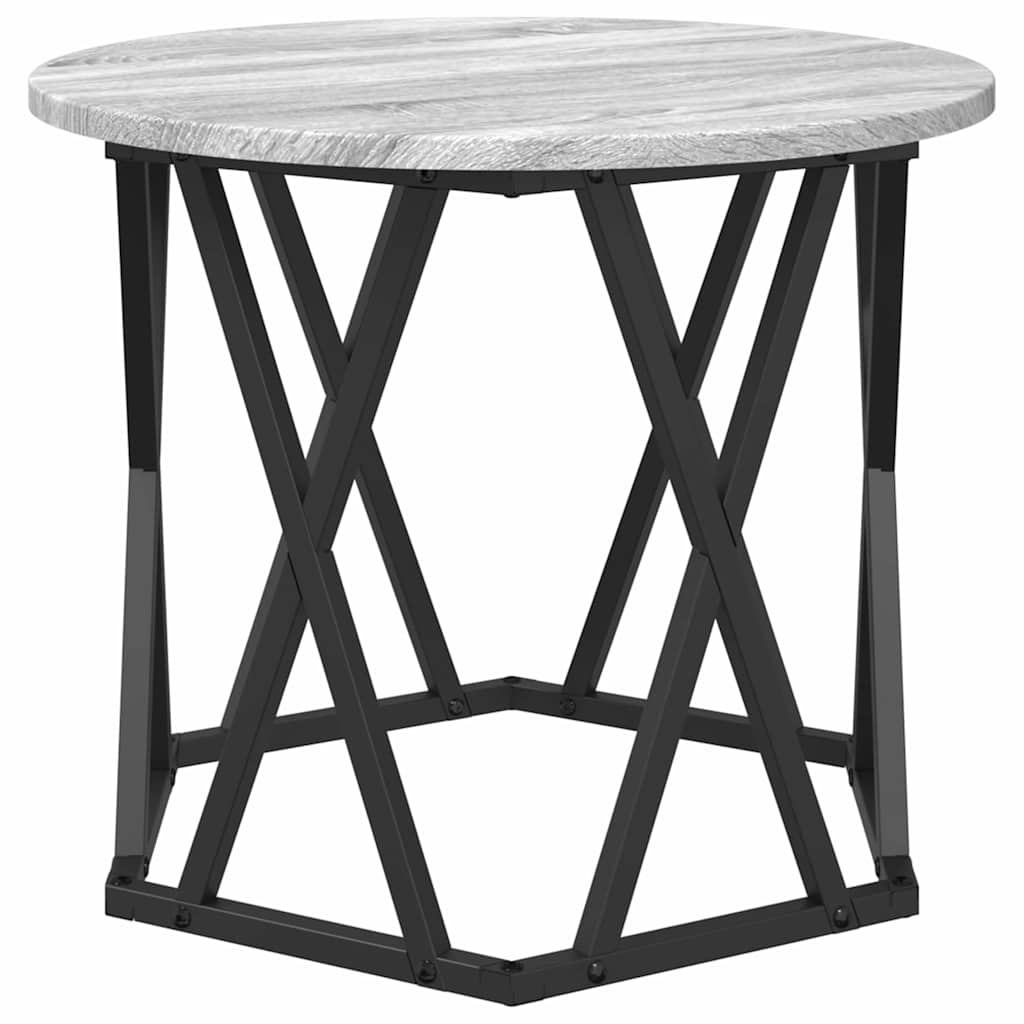 vidaXL Side Table 2 pcs Grey Sonoma 50 x 50 x 40 cm 6