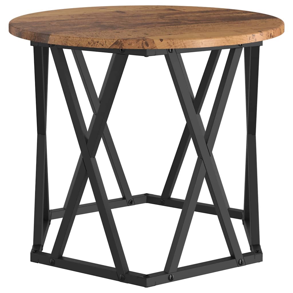 vidaXL Side Table 2 pcs Reclaimed Wood 50 x 50 x 40 cm 6