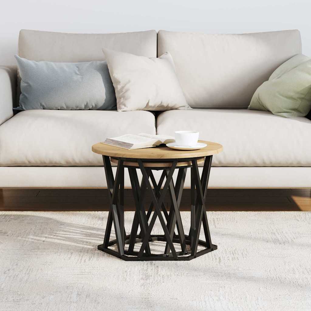 vidaXL Side Table 2 pcs Artisan Oak 50 x 50 x 40 cm 4