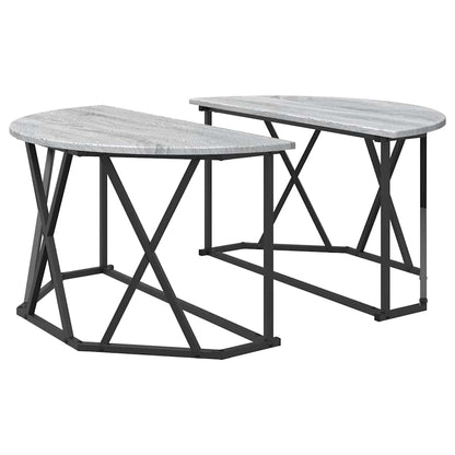 vidaXL Coffee Table Grey Sonoma 80 x 80 x 42 cm 2