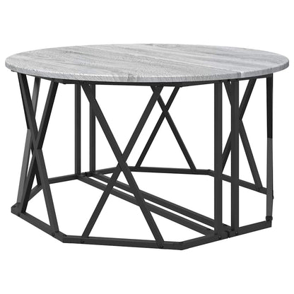 vidaXL Coffee Table Grey Sonoma 80 x 80 x 42 cm 5