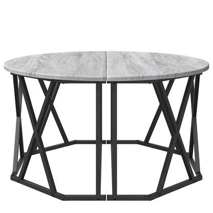 vidaXL Coffee Table Grey Sonoma 80 x 80 x 42 cm 6