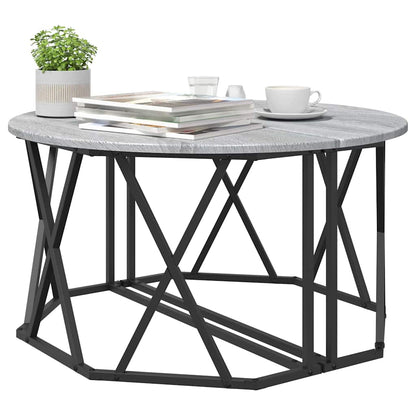 vidaXL Coffee Table Grey Sonoma 80 x 80 x 42 cm 3