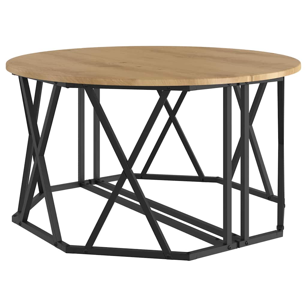 vidaXL Coffee Table Artisan Oak 80 x 80 x 42 cm 5