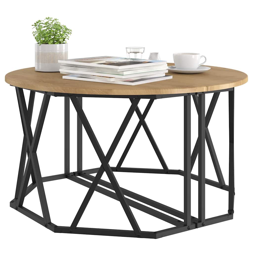 vidaXL Coffee Table Artisan Oak 80 x 80 x 42 cm 3