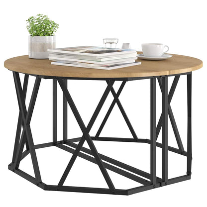 vidaXL Coffee Table Artisan Oak 80 x 80 x 42 cm 3