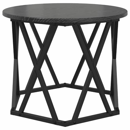 vidaXL Nesting Side Table 3 pcs Black Oak 53 x 53 x 40 cm 6