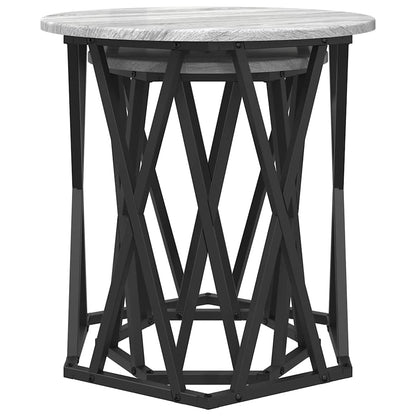 vidaXL Coffee Table 2 pcs Grey Sonoma 50 x 50 x 50 cm 5