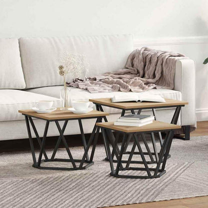 vidaXL Coffee Table 3 pcs 50 x 50 x 40 cm