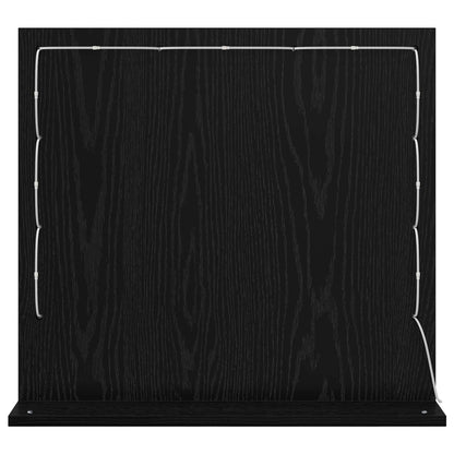 vidaXL Vanity Mirror Black Oak 60 x 55 x 18 cm Rectangular 6
