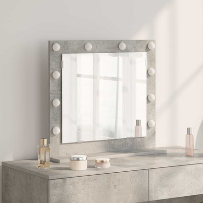 vidaXL Vanity Mirror Concrete Grey 60 x 55 x 18 cm Rectangular 1