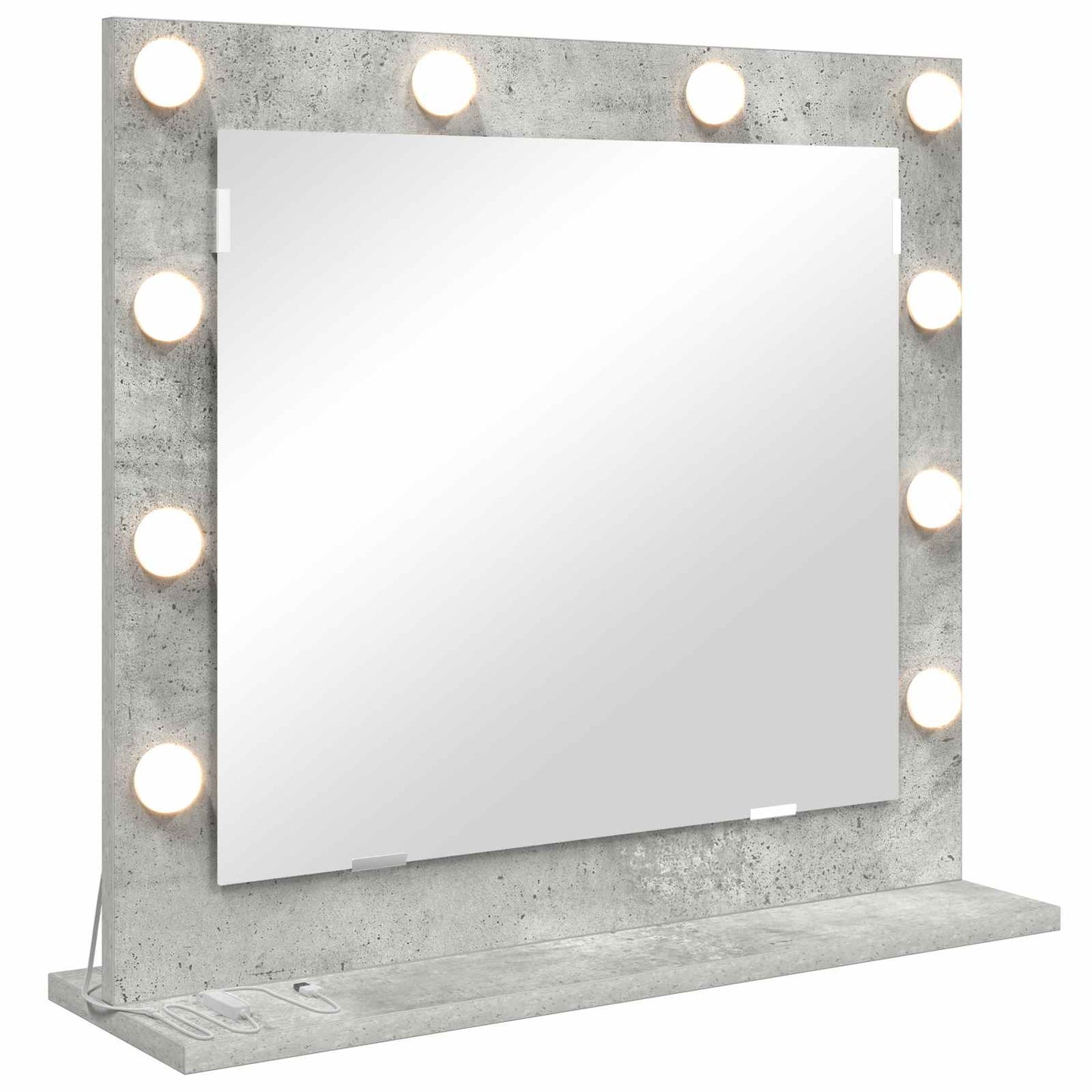 vidaXL Vanity Mirror Concrete Grey 60 x 55 x 18 cm Rectangular 2