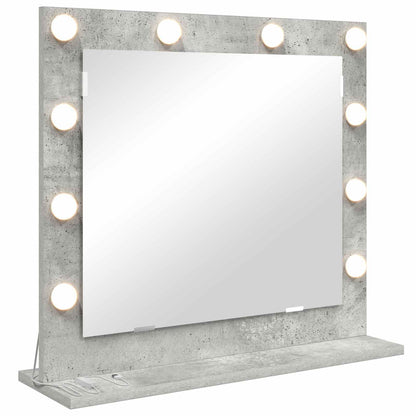 vidaXL Vanity Mirror Concrete Grey 60 x 55 x 18 cm Rectangular 2
