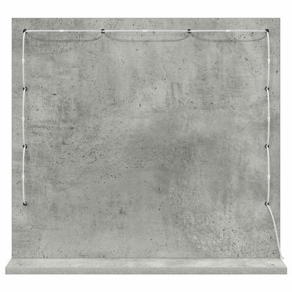 vidaXL Vanity Mirror Concrete Grey 60 x 55 x 18 cm Rectangular 6