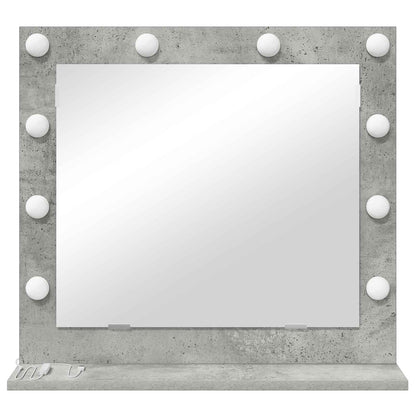 vidaXL Vanity Mirror Concrete Grey 60 x 55 x 18 cm Rectangular 4