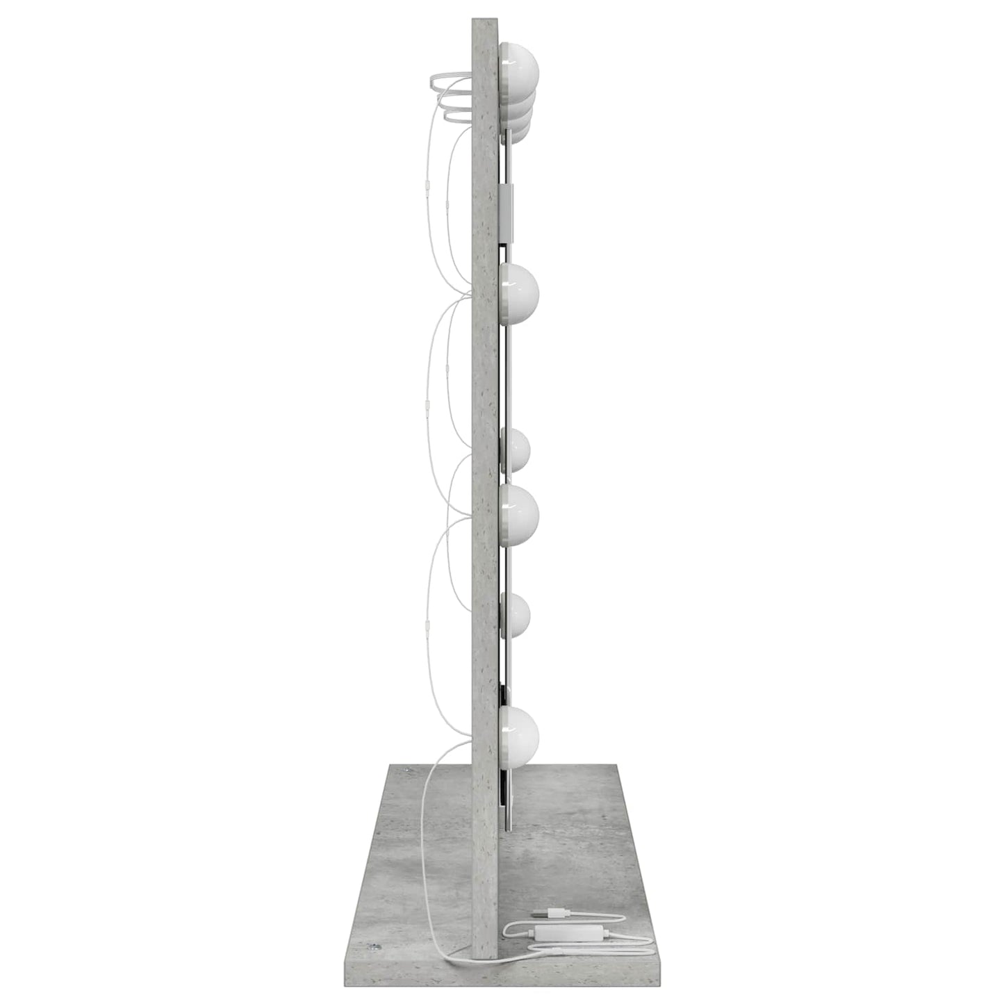 vidaXL Vanity Mirror Concrete Grey 60 x 55 x 18 cm Rectangular 5
