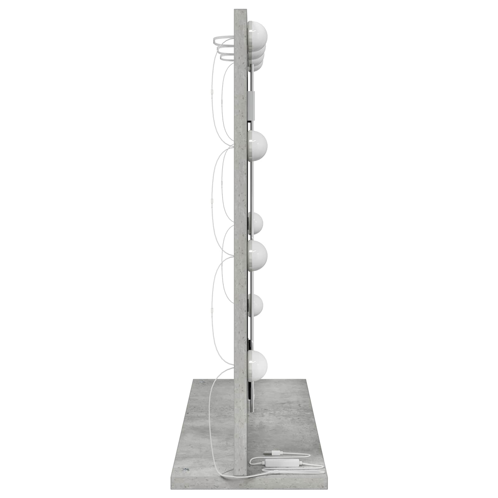 vidaXL Vanity Mirror Concrete Grey 60 x 55 x 18 cm Rectangular 5
