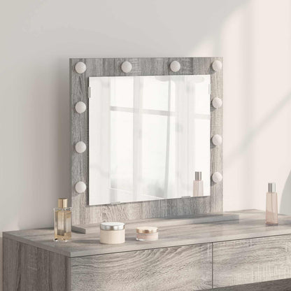 vidaXL Vanity Mirror Grey Sonoma 60 x 55 x 18 cm Rectangular 1