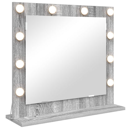 vidaXL Vanity Mirror Grey Sonoma 60 x 55 x 18 cm Rectangular 2