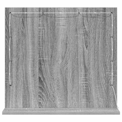vidaXL Vanity Mirror Grey Sonoma 60 x 55 x 18 cm Rectangular 6