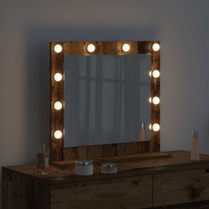 vidaXL Vanity Mirror Old Wood 60 x 55 x 18 cm Rectangular 3