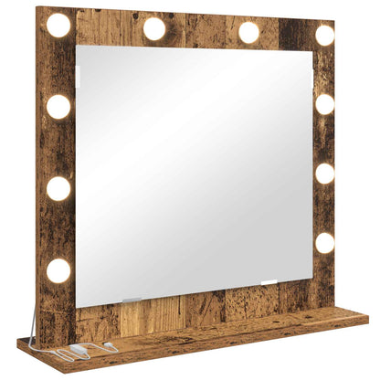vidaXL Vanity Mirror Old Wood 60 x 55 x 18 cm Rectangular 2