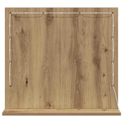 vidaXL Vanity Mirror Artisan Oak 60 x 55 x 18 cm Rectangular 6