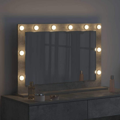 vidaXL Vanity Mirror Concrete Grey 80 x 55 x 18 cm Rectangular 3