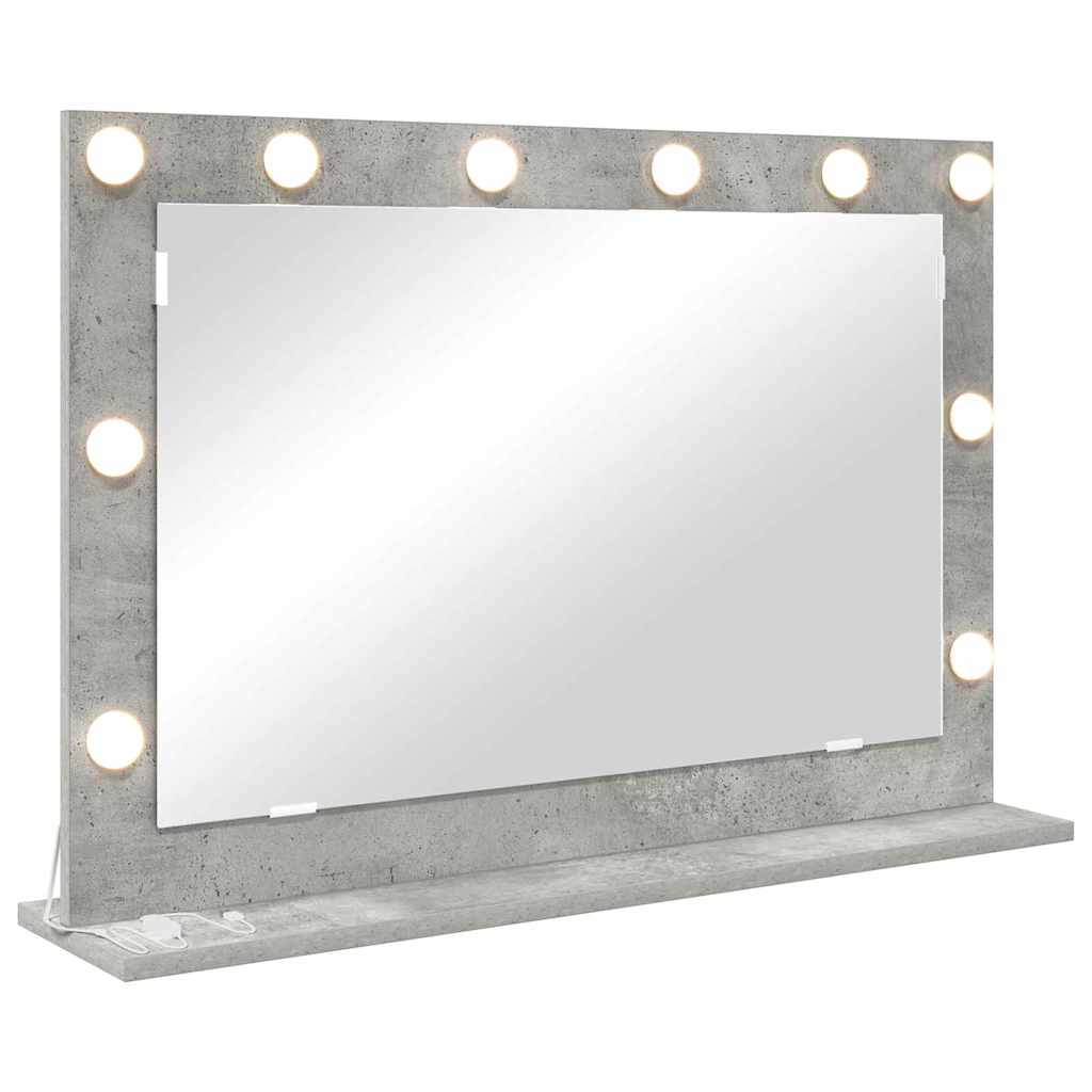 vidaXL Vanity Mirror Concrete Grey 80 x 55 x 18 cm Rectangular 2